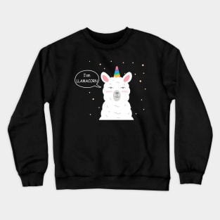 Funny Llamacorn - Funny Cute Llama Unicorn Crewneck Sweatshirt